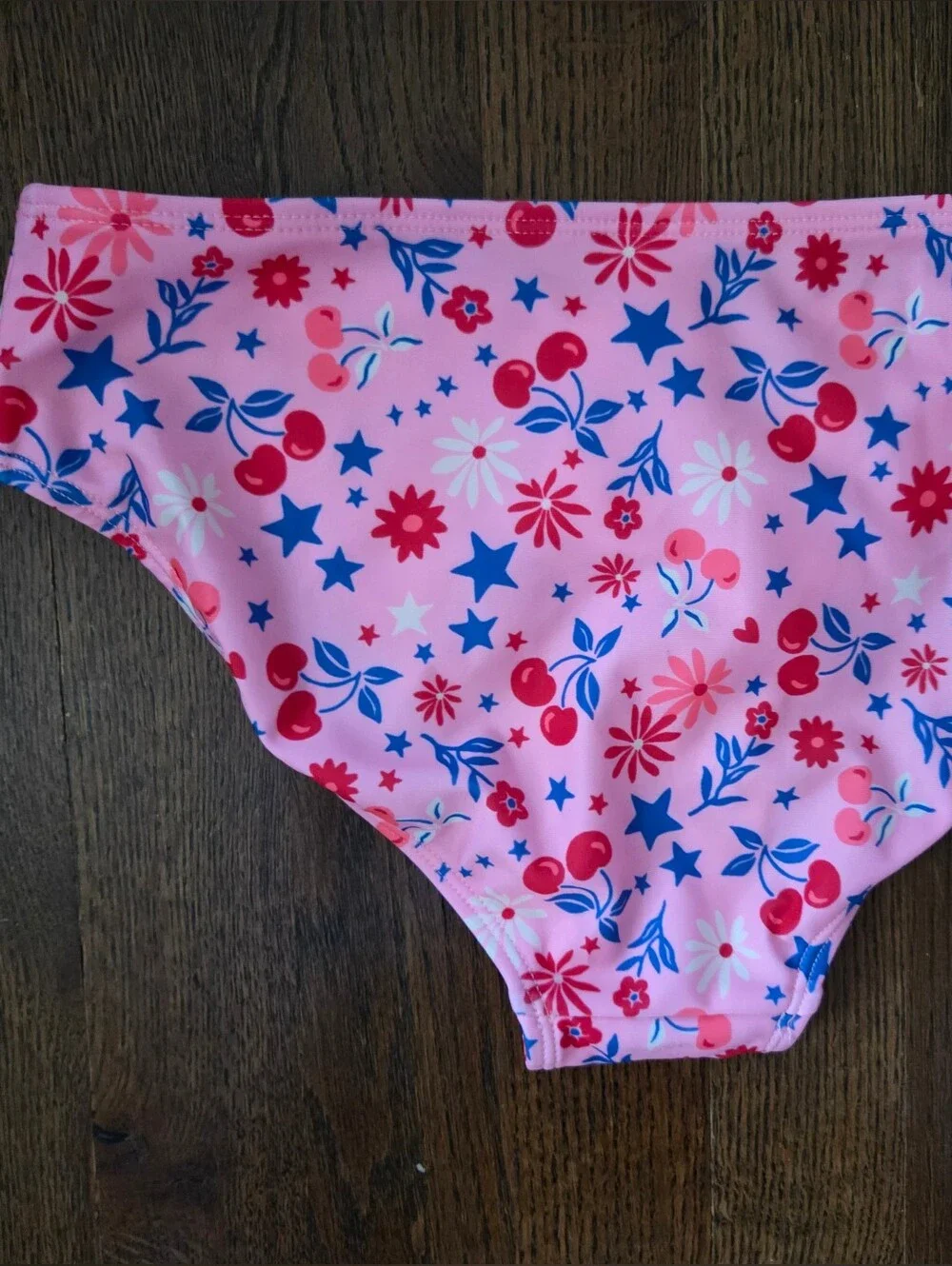 Cat & Jack Girls Large 10/12 Pink Cherries Swim Bottoms